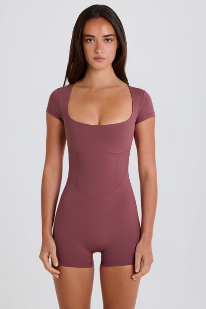 Open-Back Unitard in Acai