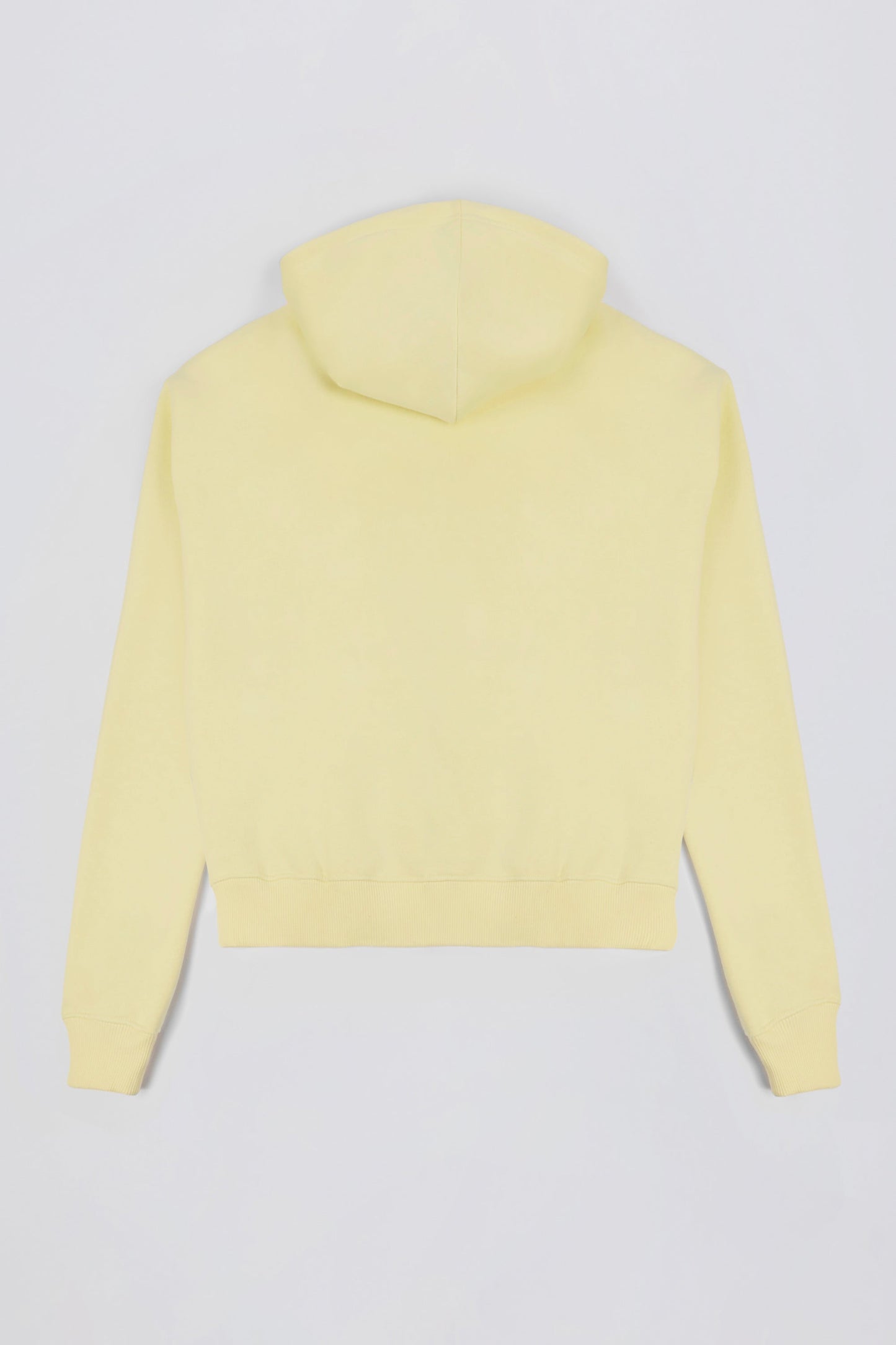 Oversized Appliqué Hoodie in Soft Yellow