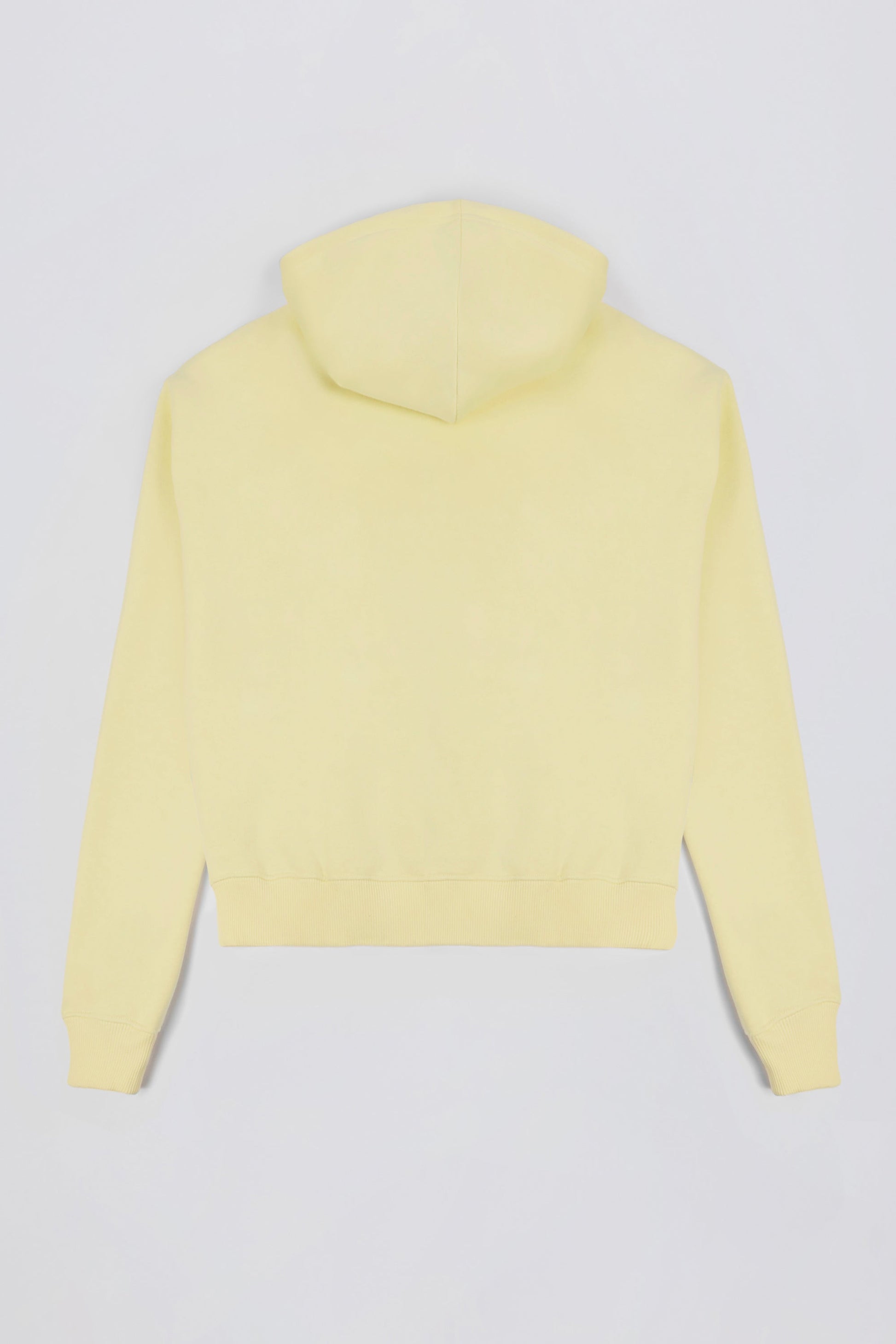 Oversized Appliqué Hoodie in Soft Yellow