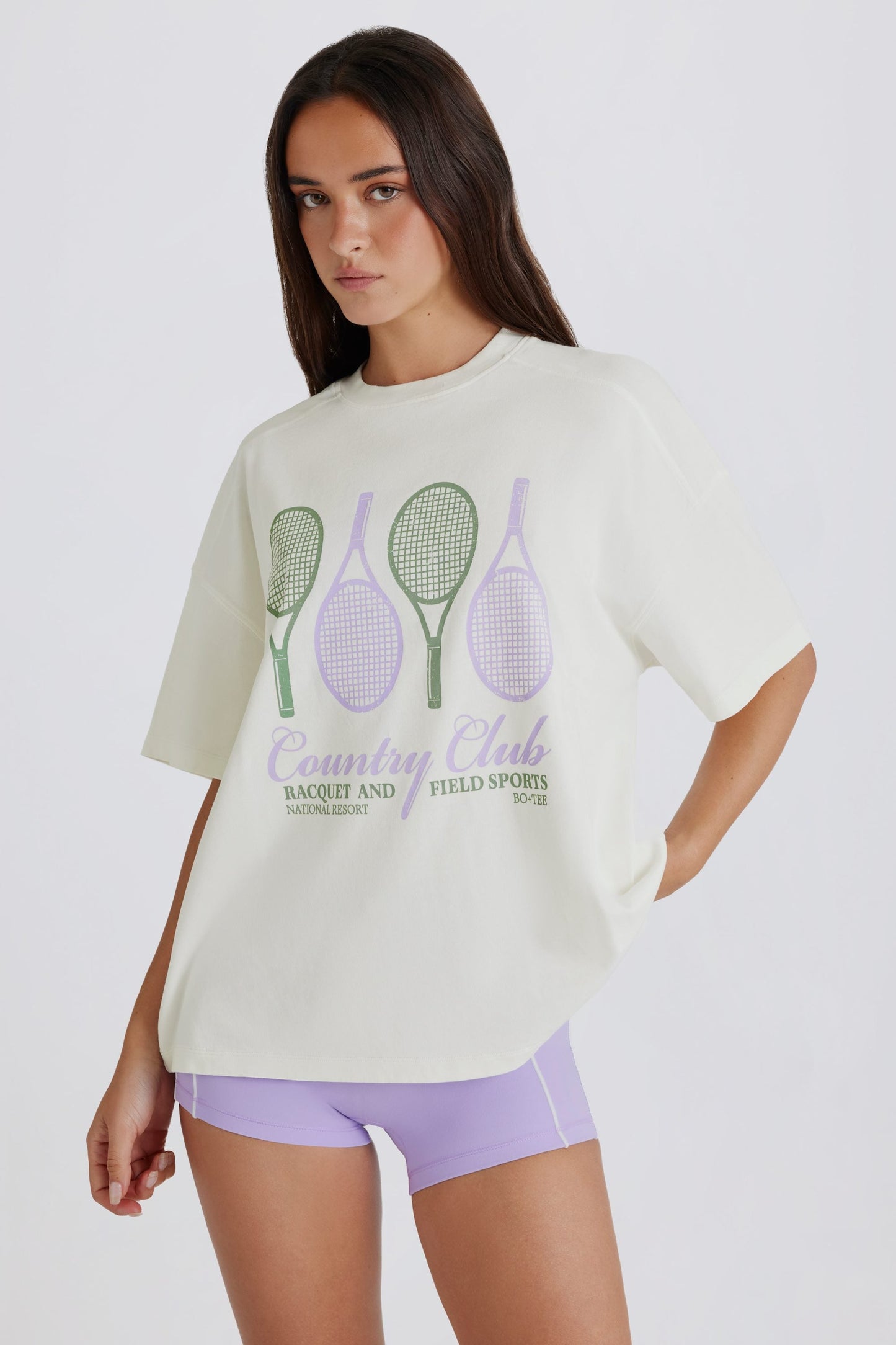 Oversized Graphic T-Shirt in Ivory