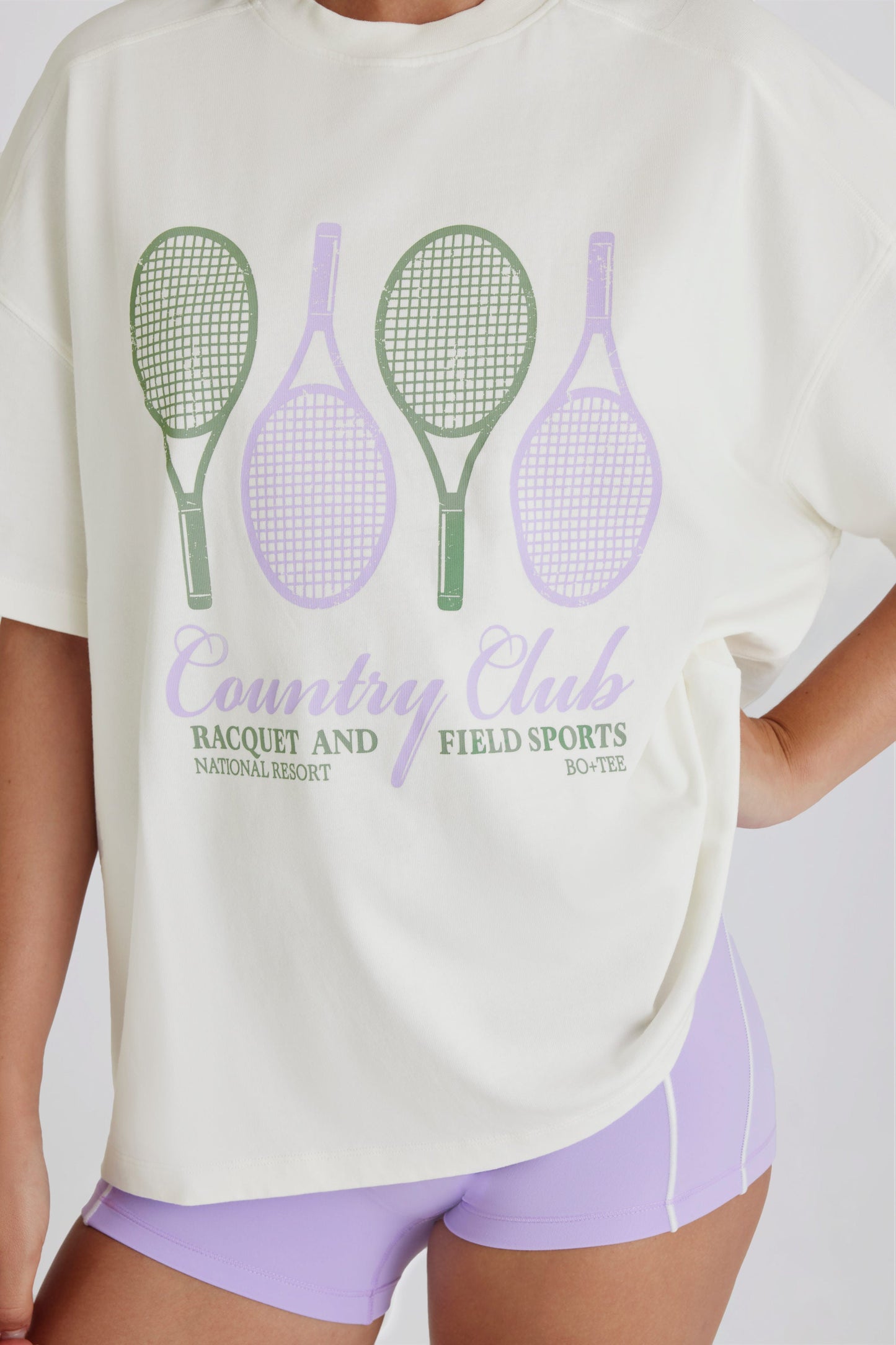 Oversized Graphic T-Shirt in Ivory