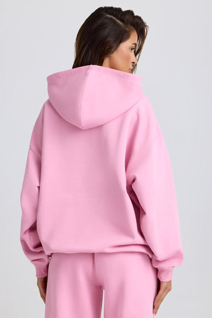 Oversized Hoodie in Baby Pink