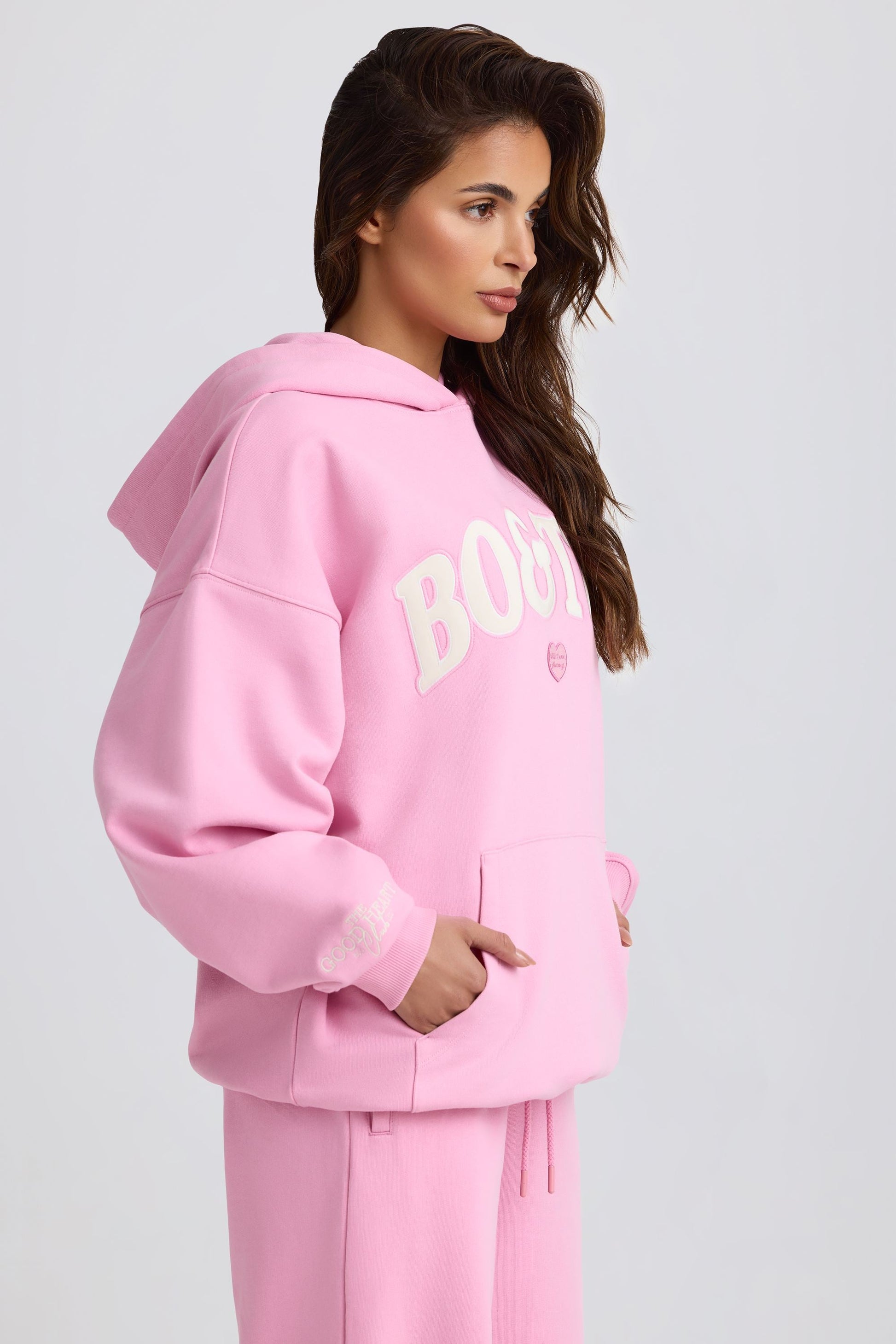 Oversized Hoodie in Baby Pink