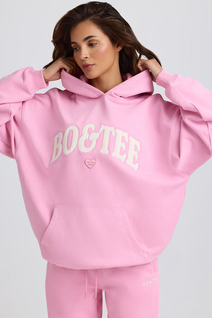 Oversized Hoodie in Baby Pink