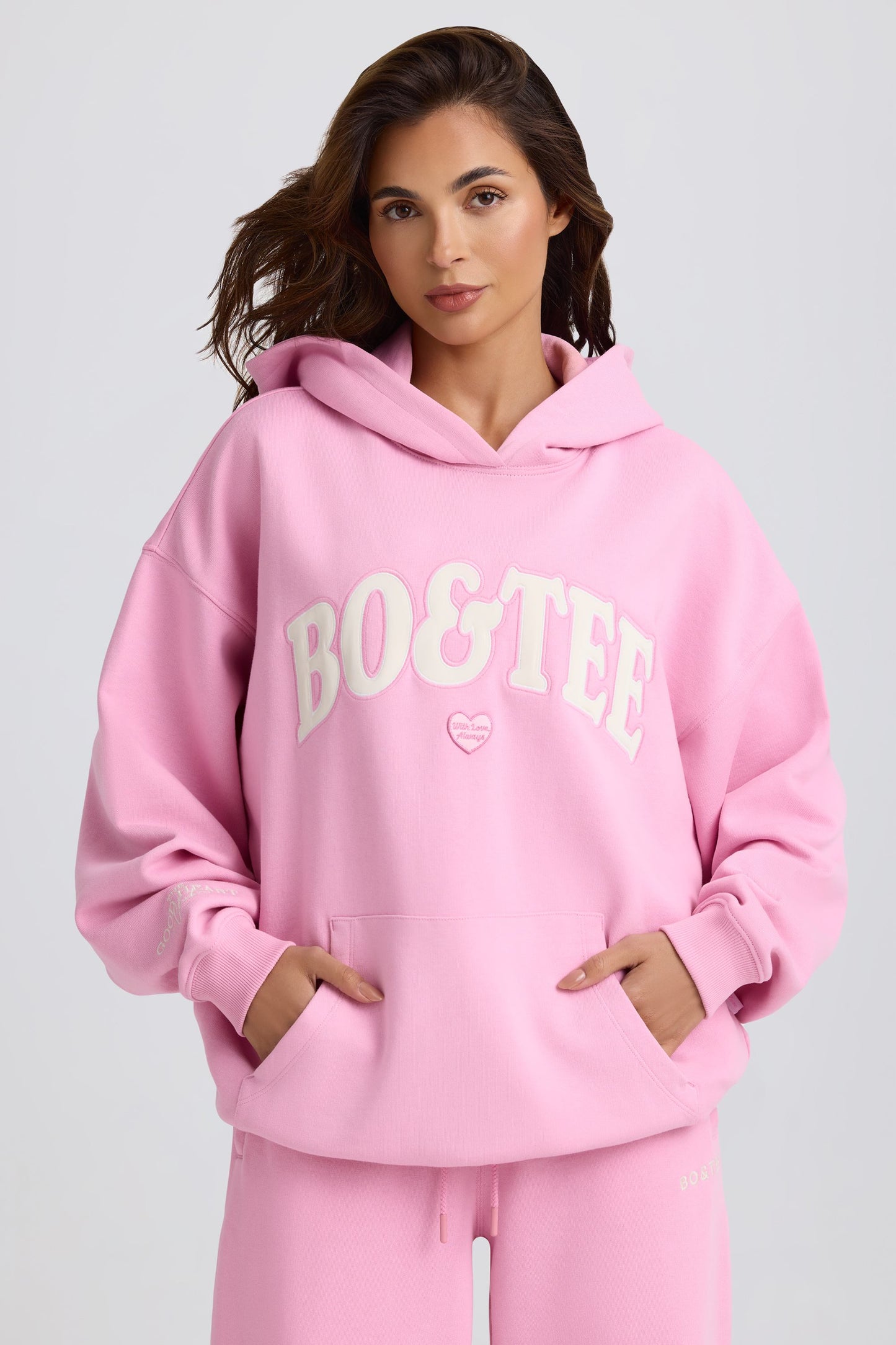 Oversized Hoodie in Baby Pink