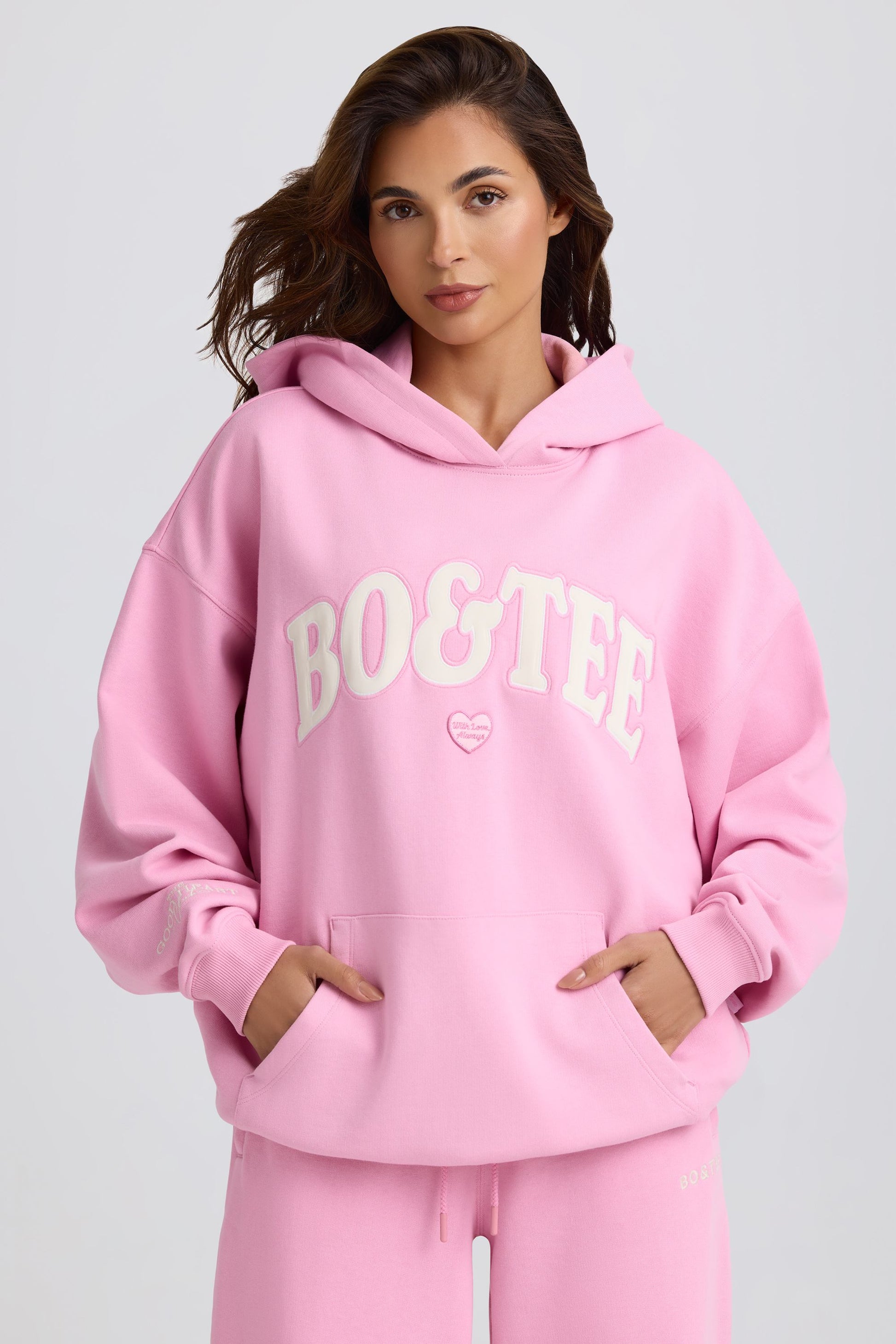 Oversized Hoodie in Baby Pink