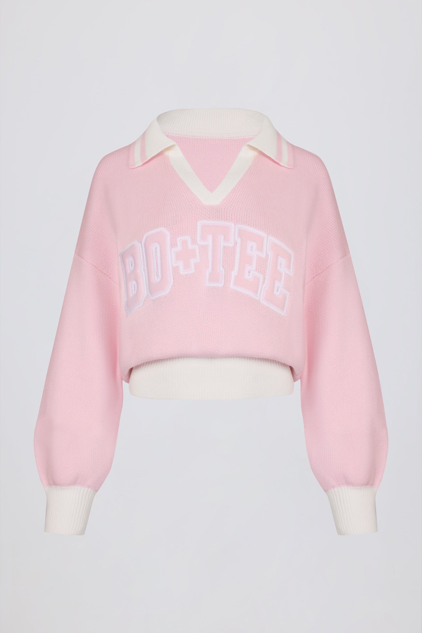 Oversized Knit Jumper in Powder Pink