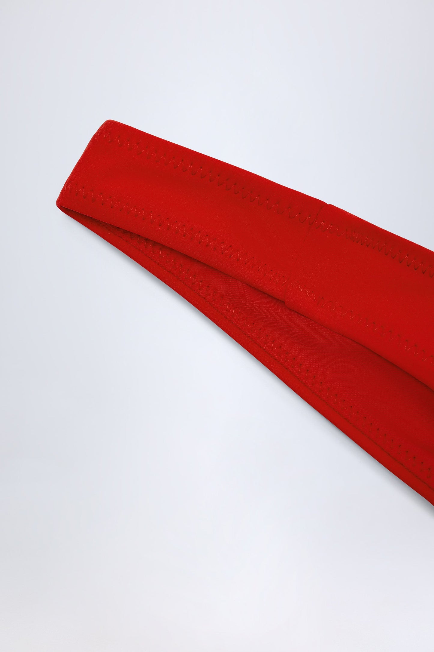 Embellished Ruched Cheeky Bikini Bottoms in Fiery Red