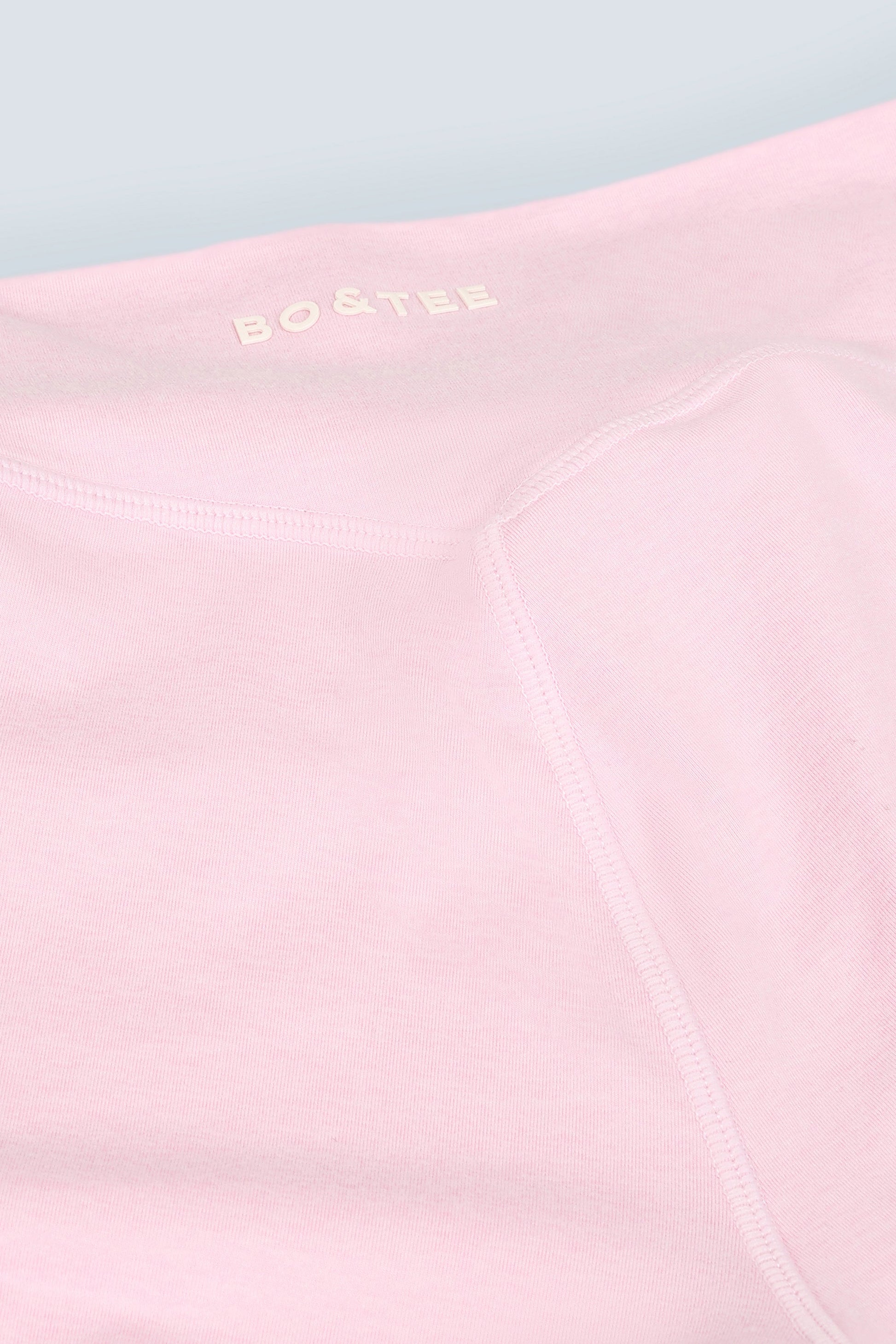 Ruched Flared Trousers in Pale Pink Marl