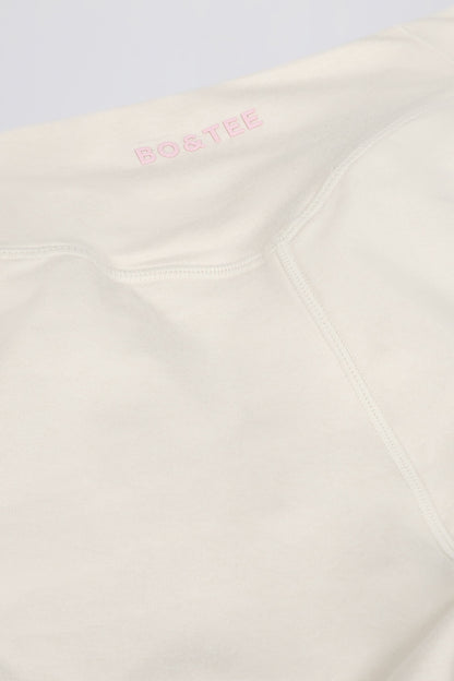 Ruched Mini Shorts in Ivory Marl