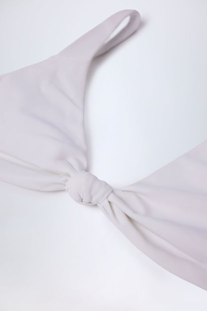 Knot-Detail Bikini Top in White