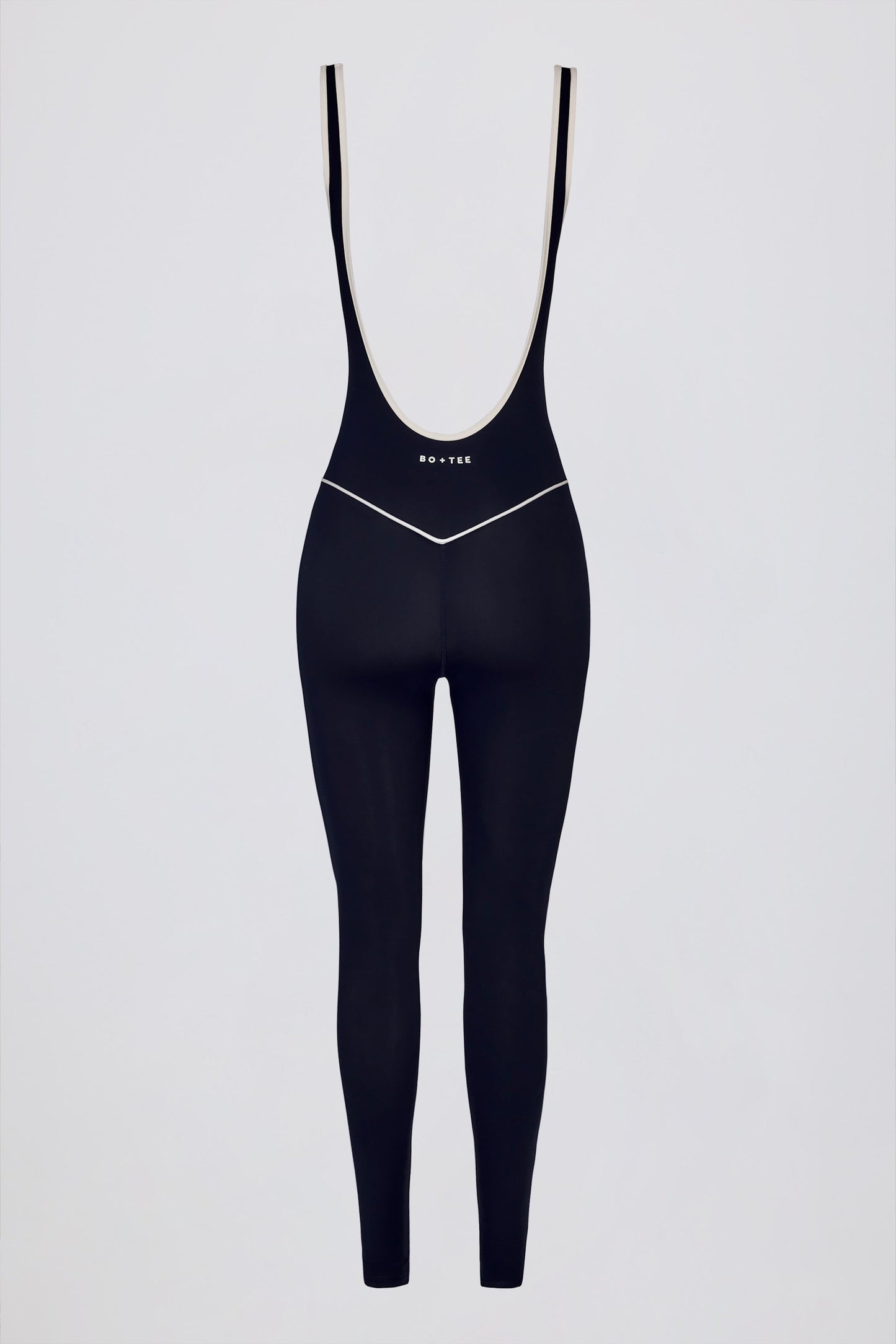 Soft Active Backless Contrast Jumpsuit in Classic Navy