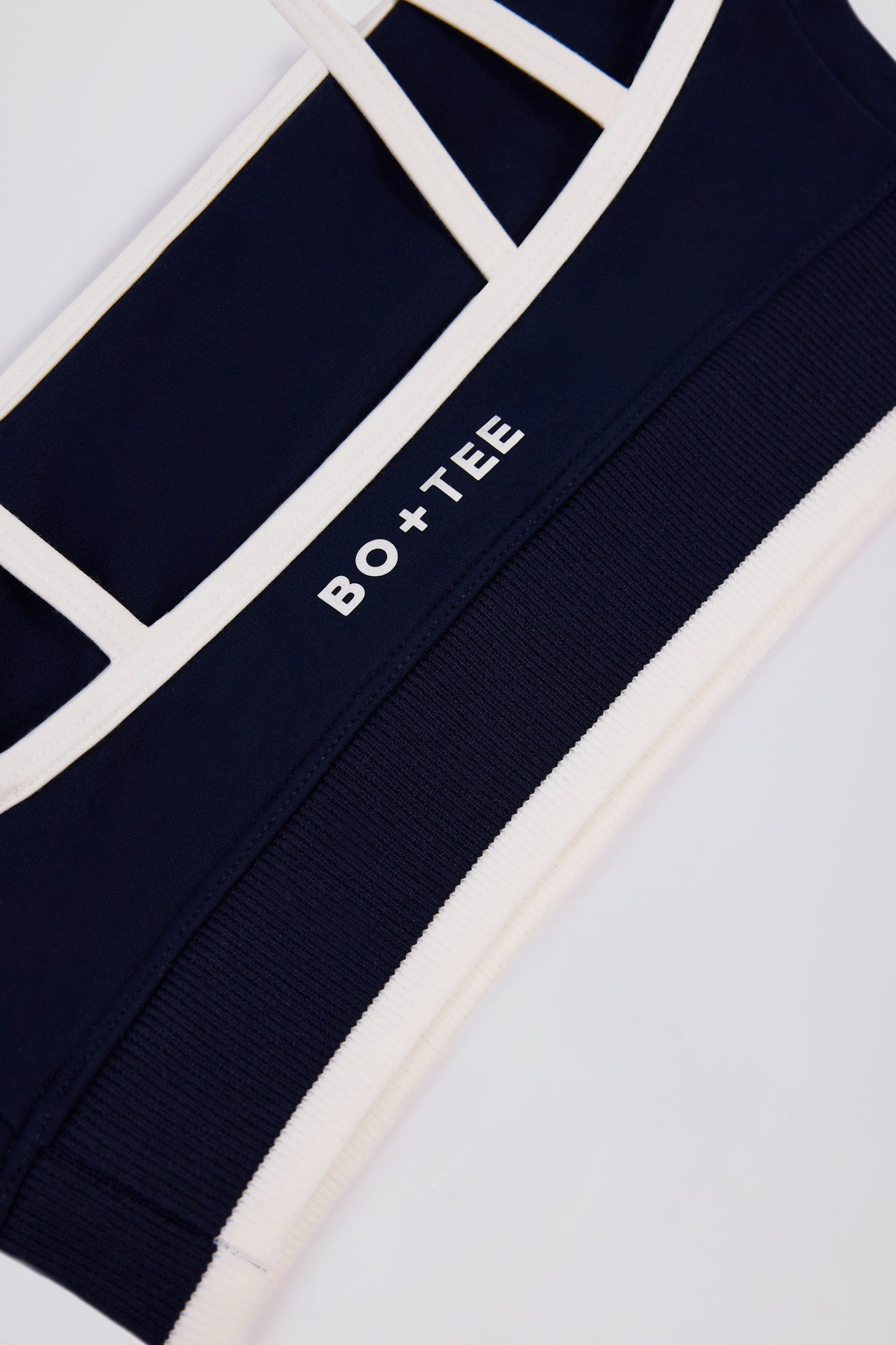 Soft Active Contrast Sports Bra in Classic Navy