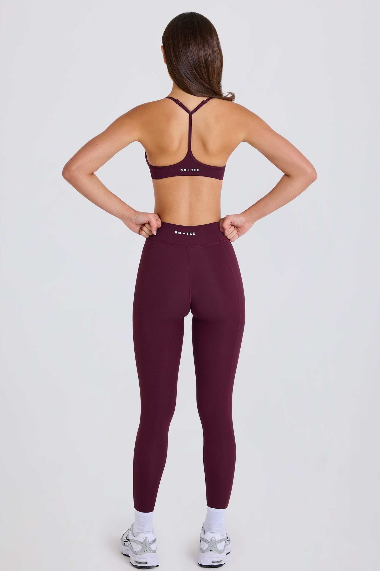 Soft Active Crossover Leggings in Burgundy