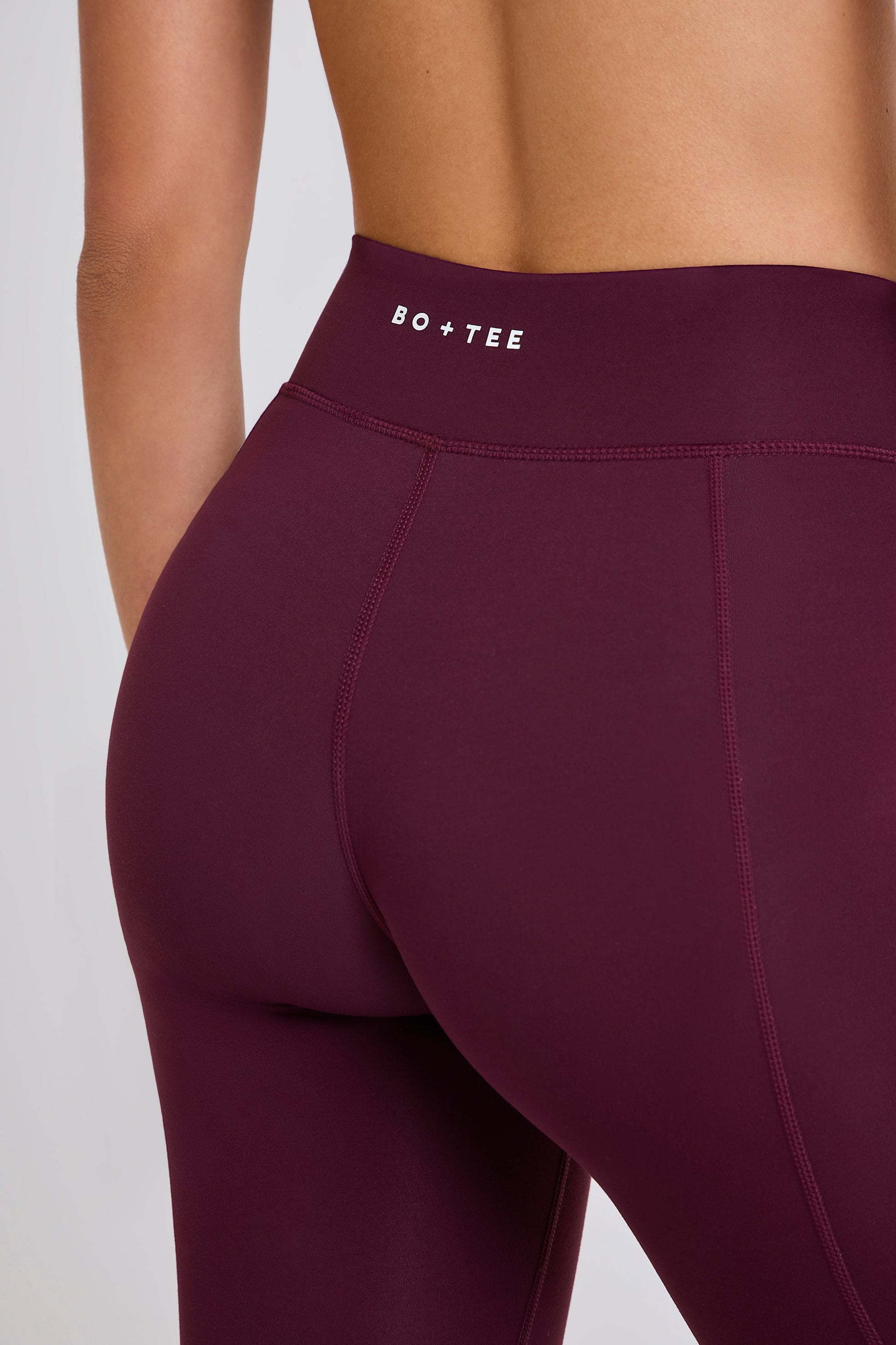 Soft Active Crossover Leggings in Burgundy