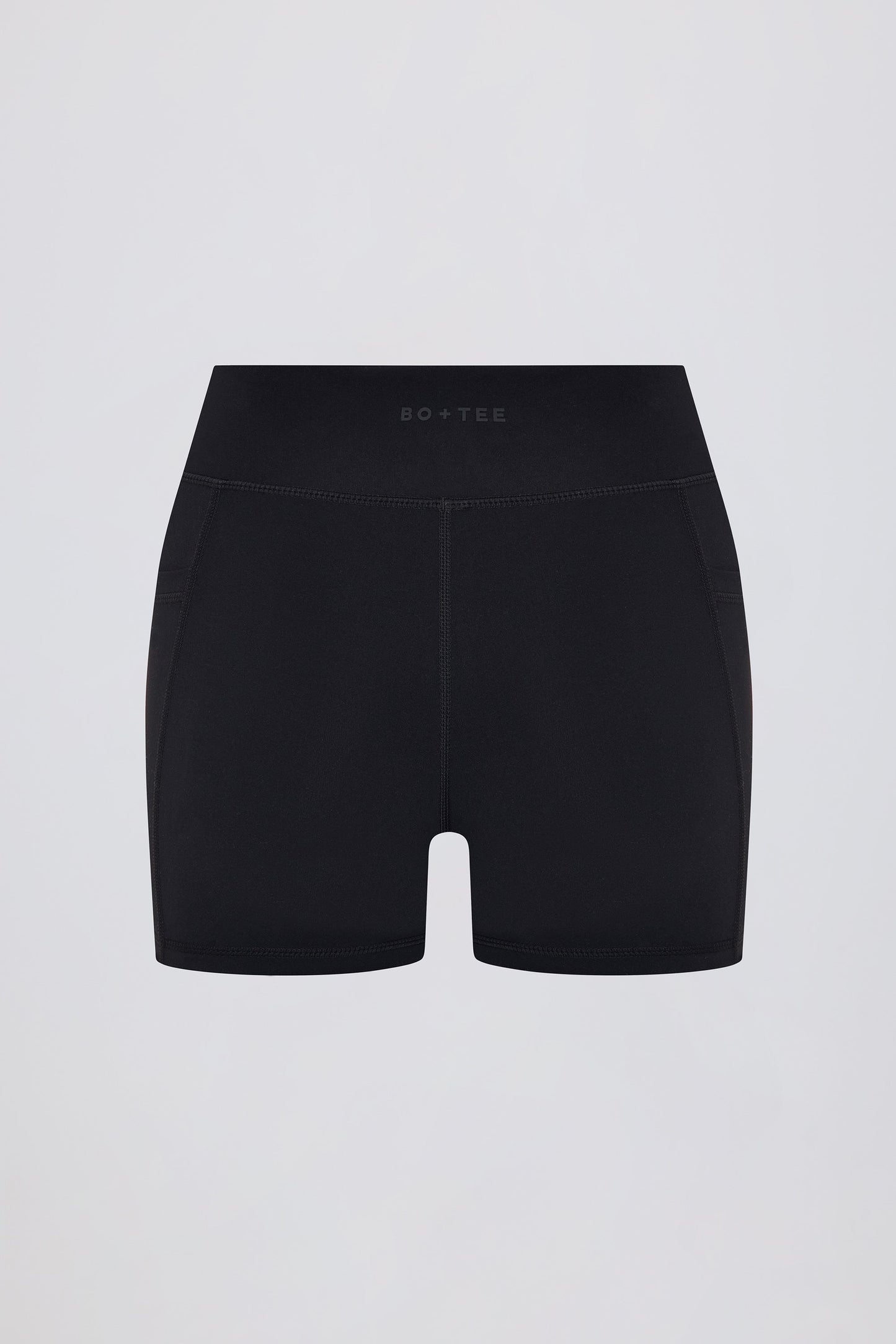 Soft Active Crossover Pocket Shorts in Black