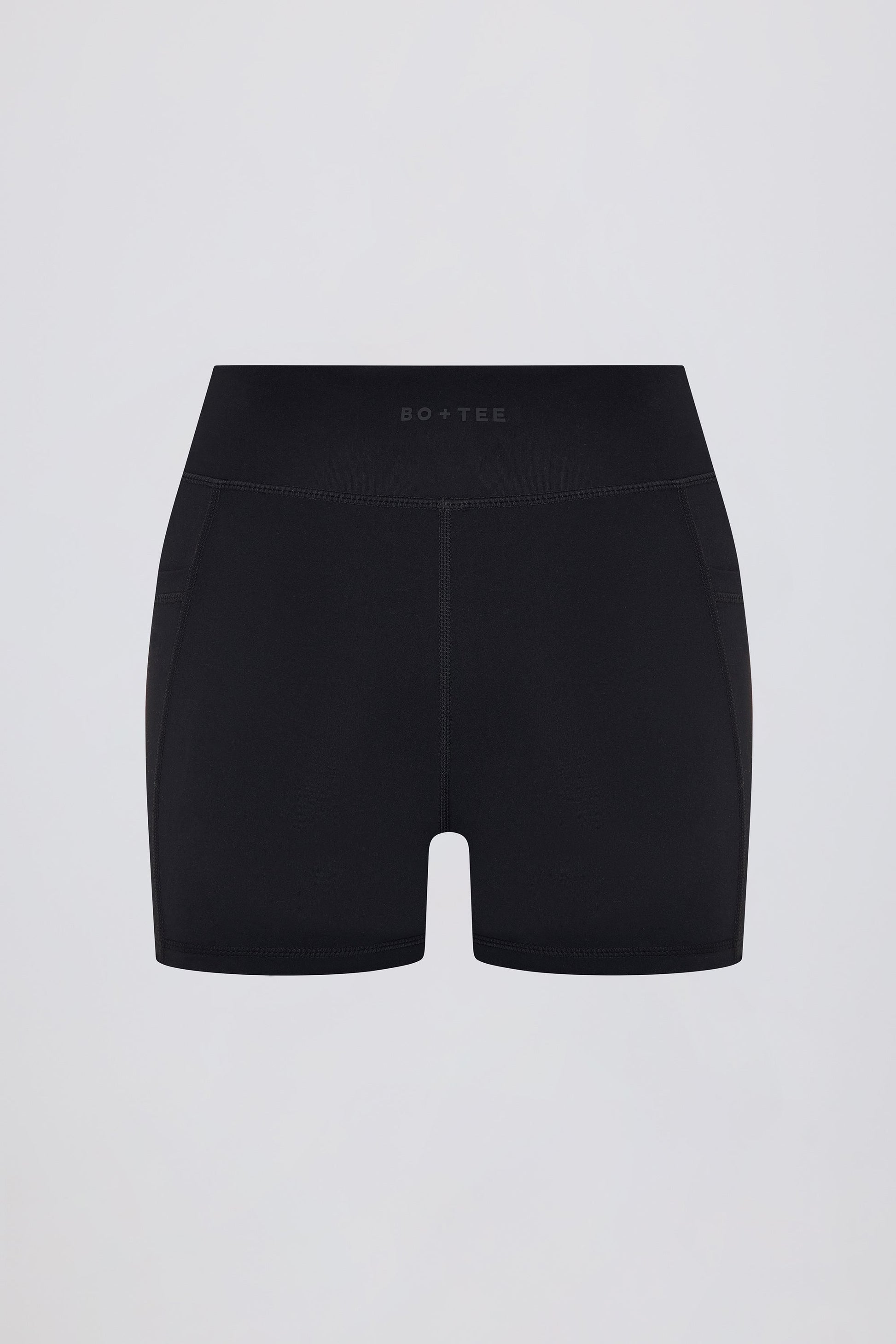 Soft Active Crossover Pocket Shorts in Black