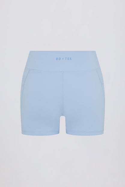 Soft Active Crossover Pocket Shorts in Sky