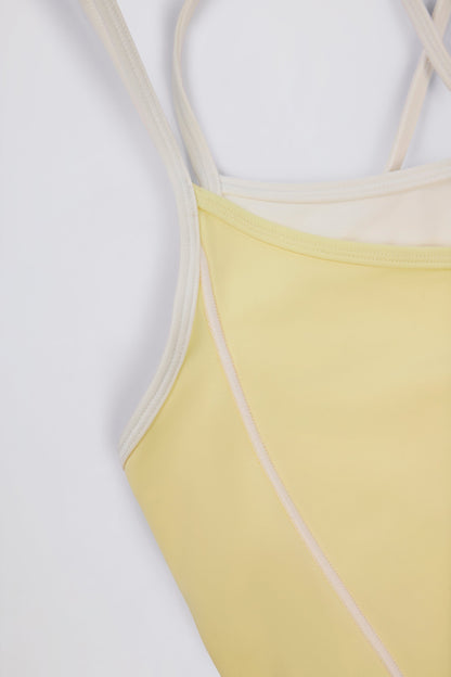 Soft Active Layered Tank Top in Soft Yellow