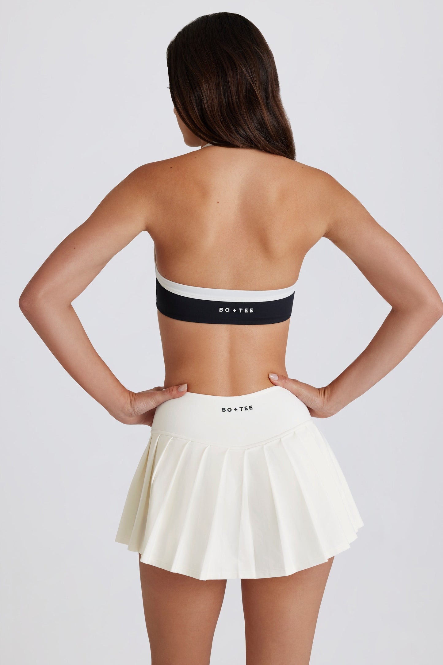 Soft Active Low-Rise Pleated Tennis Skort in Ivory