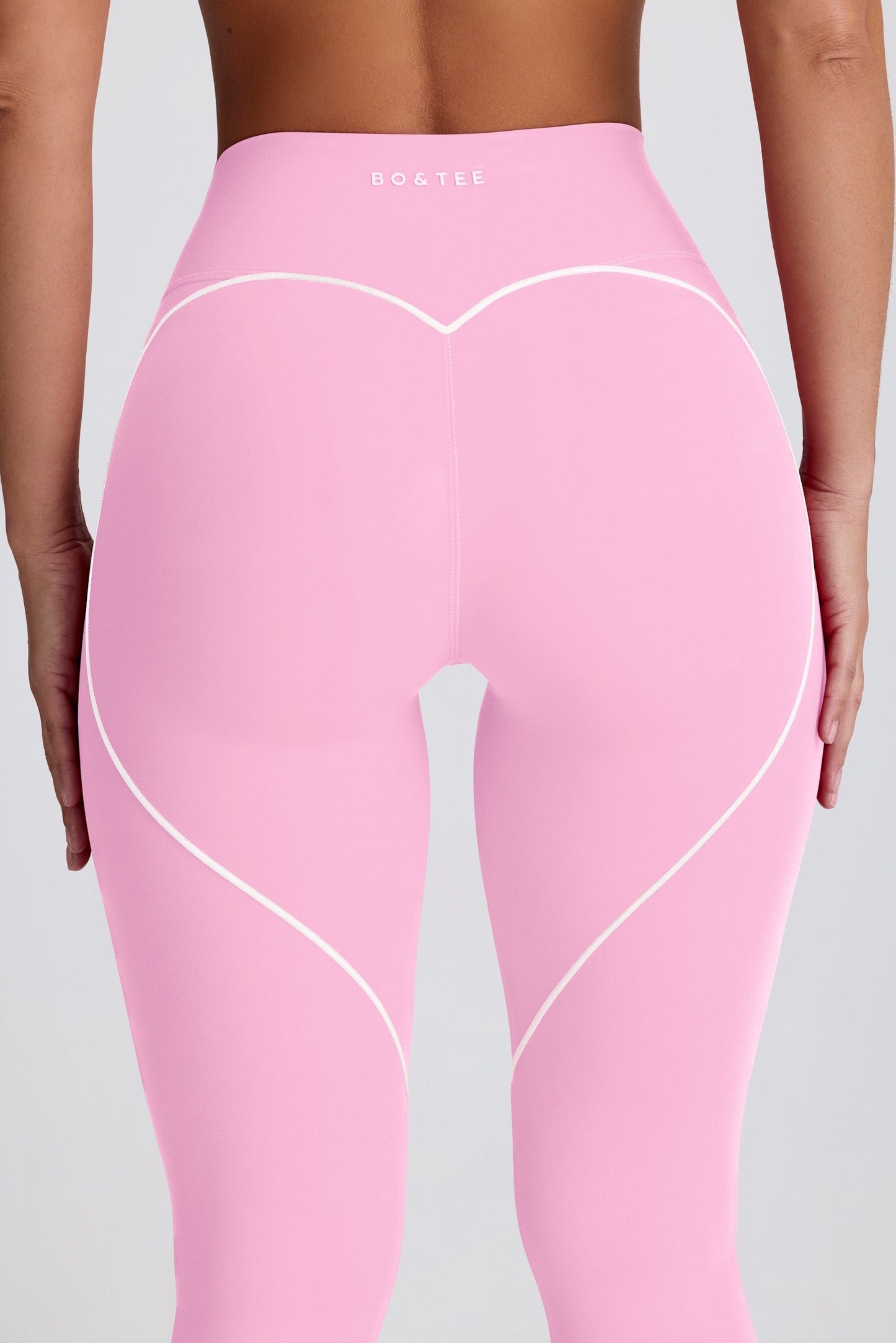 Soft Active Mid-Rise Leggings in Baby Pink