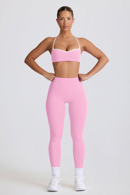 Soft Active Mid-Rise Leggings in Baby Pink