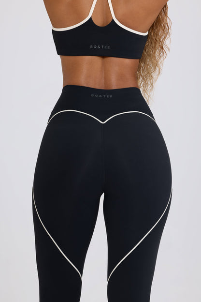 Soft Active Mid-Rise Leggings in Black