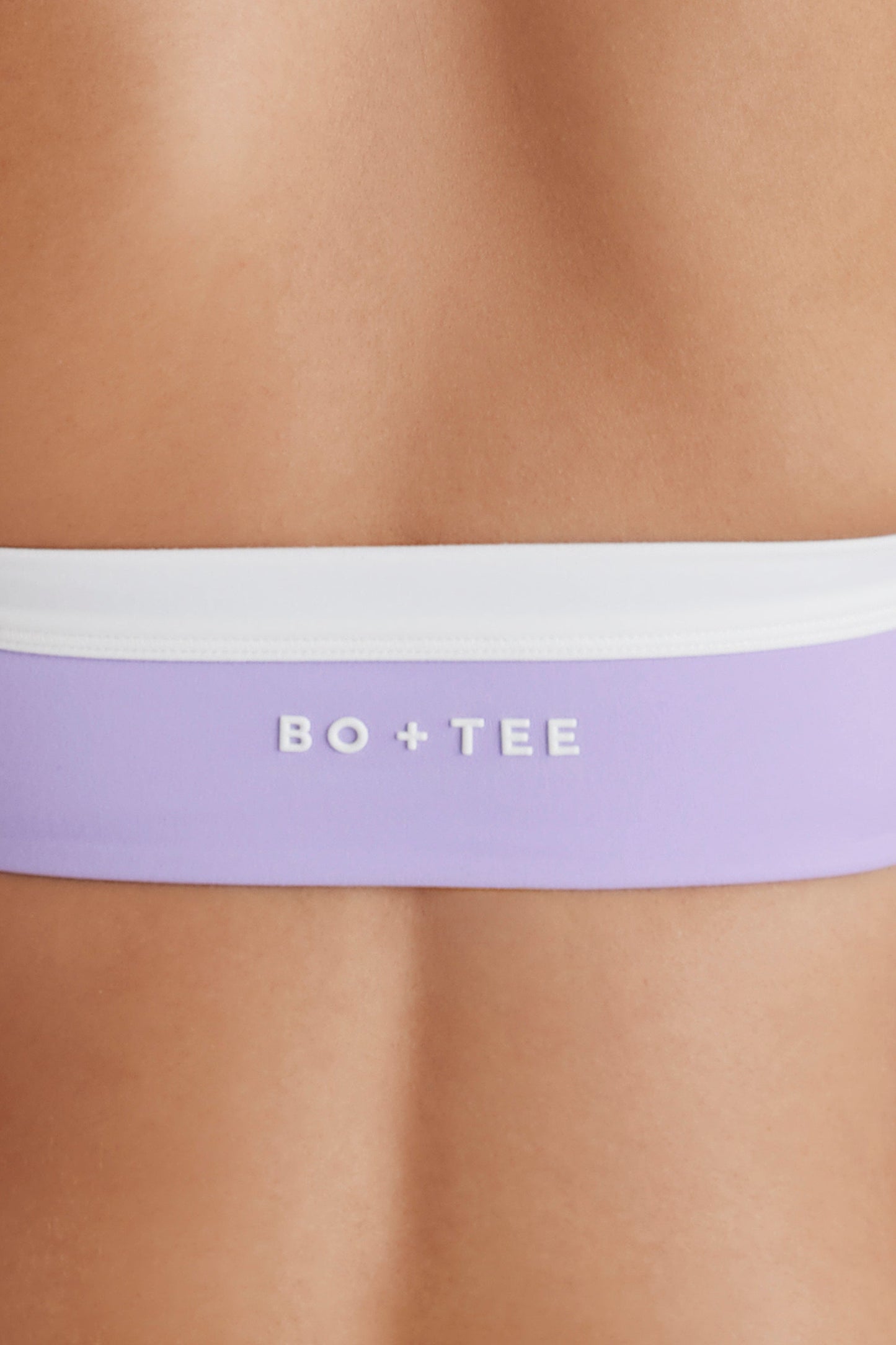 Soft Active Twist-Front Halterneck Sports Bra in Lilac