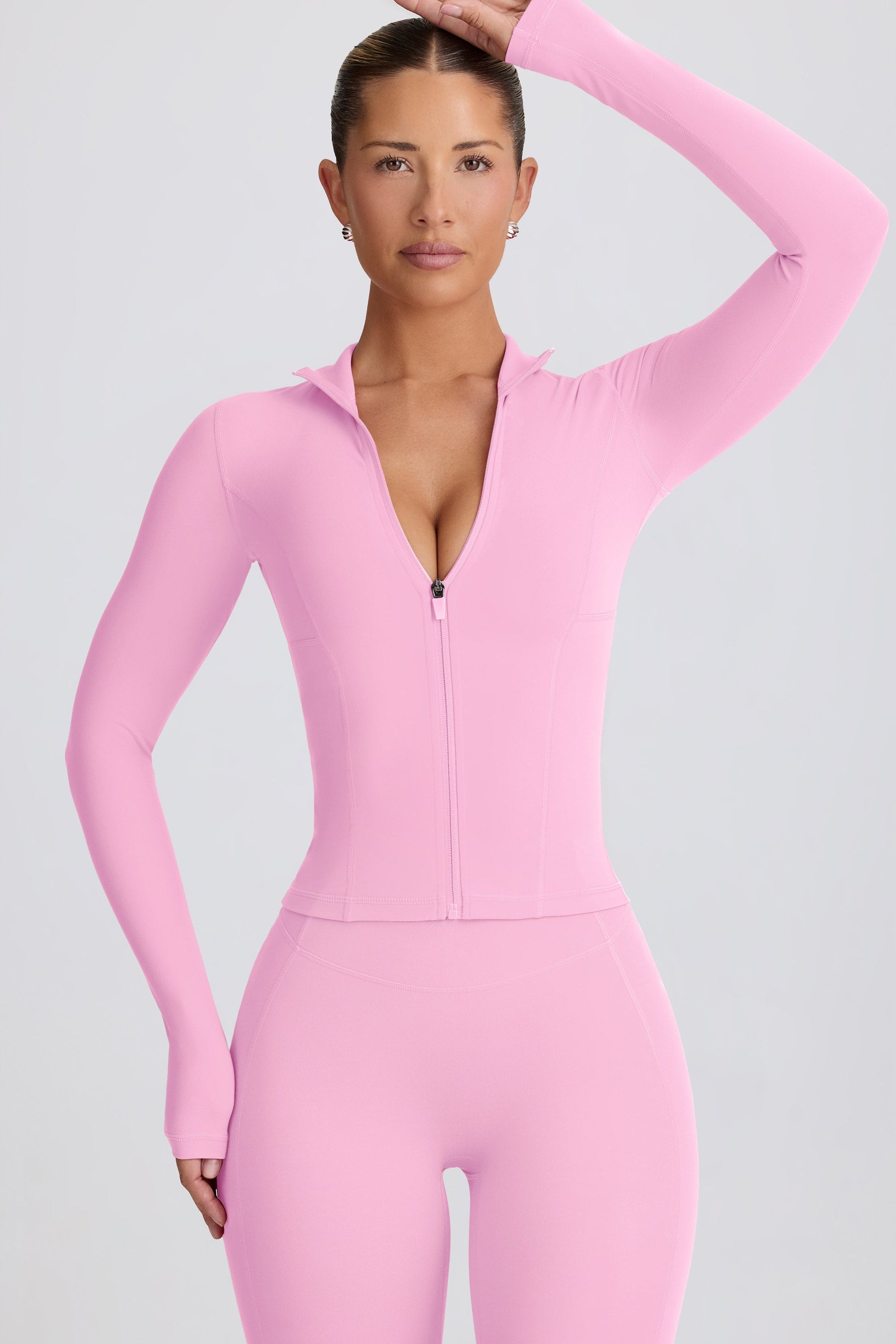 Soft Active Zip-Up Jacket in Baby Pink