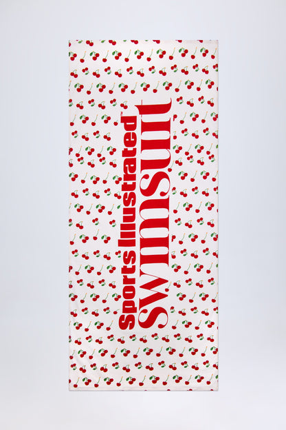Logo Beach Towel in Cherry Print