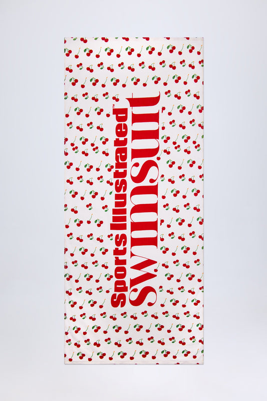 Logo Beach Towel in Cherry Print