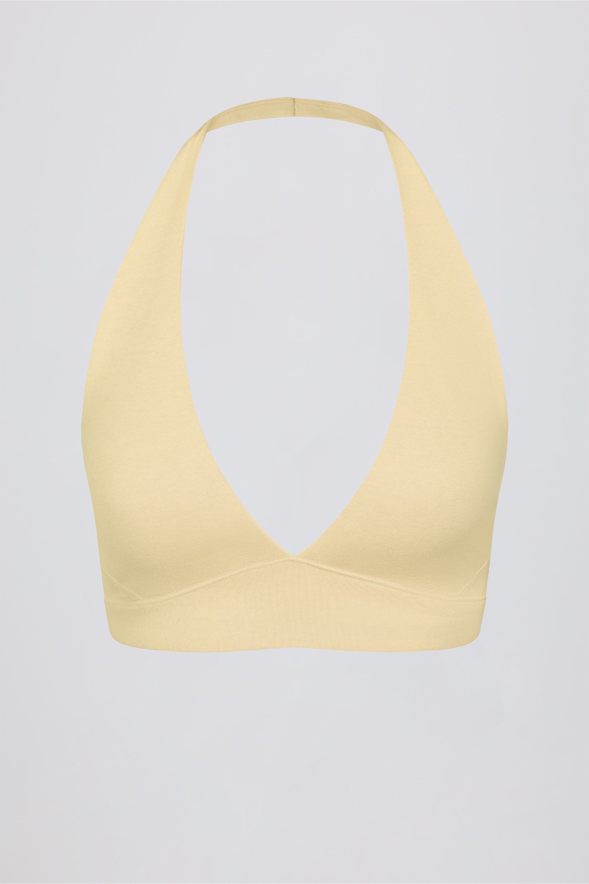 V-Neck Sports Bra in Lemon Marl