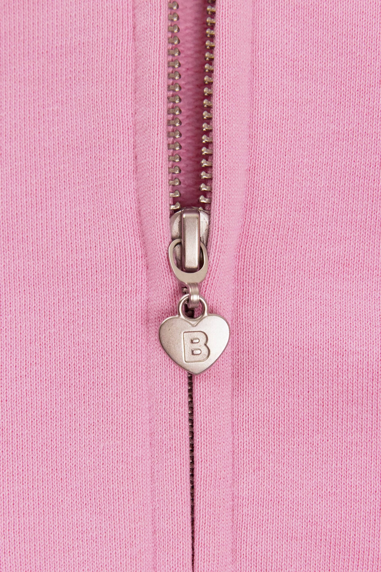 Cropped Zip-Up Hoodie in Baby Pink