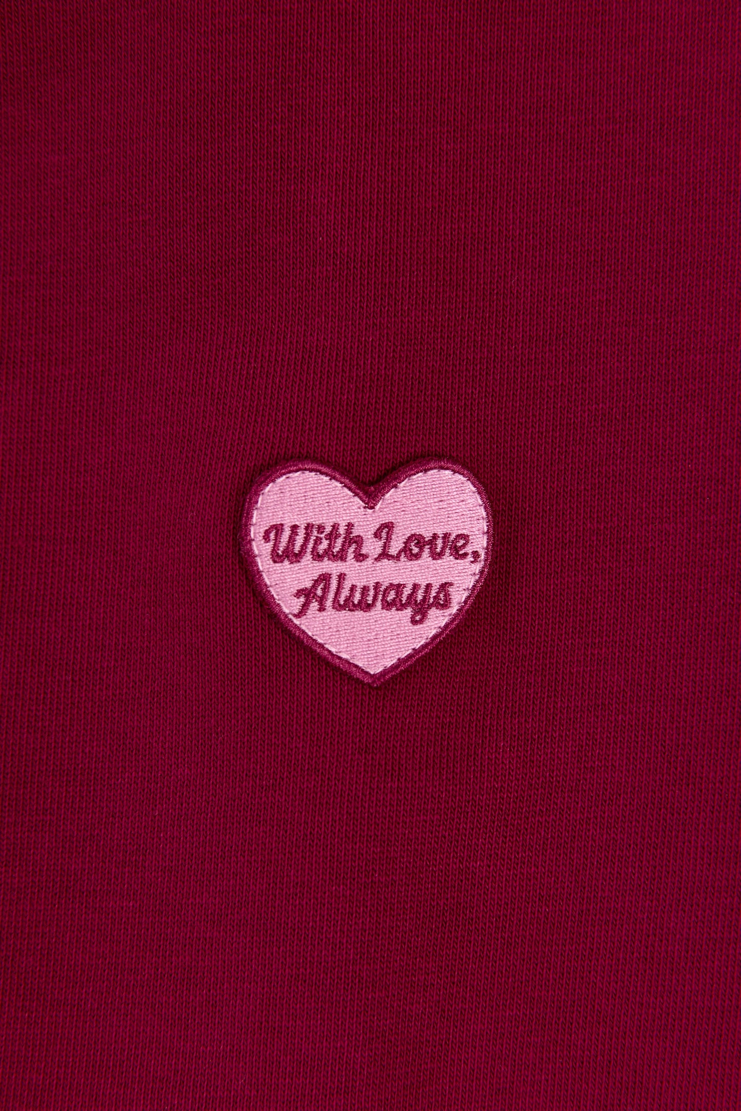 Cropped Zip-Up Hoodie in Burgundy