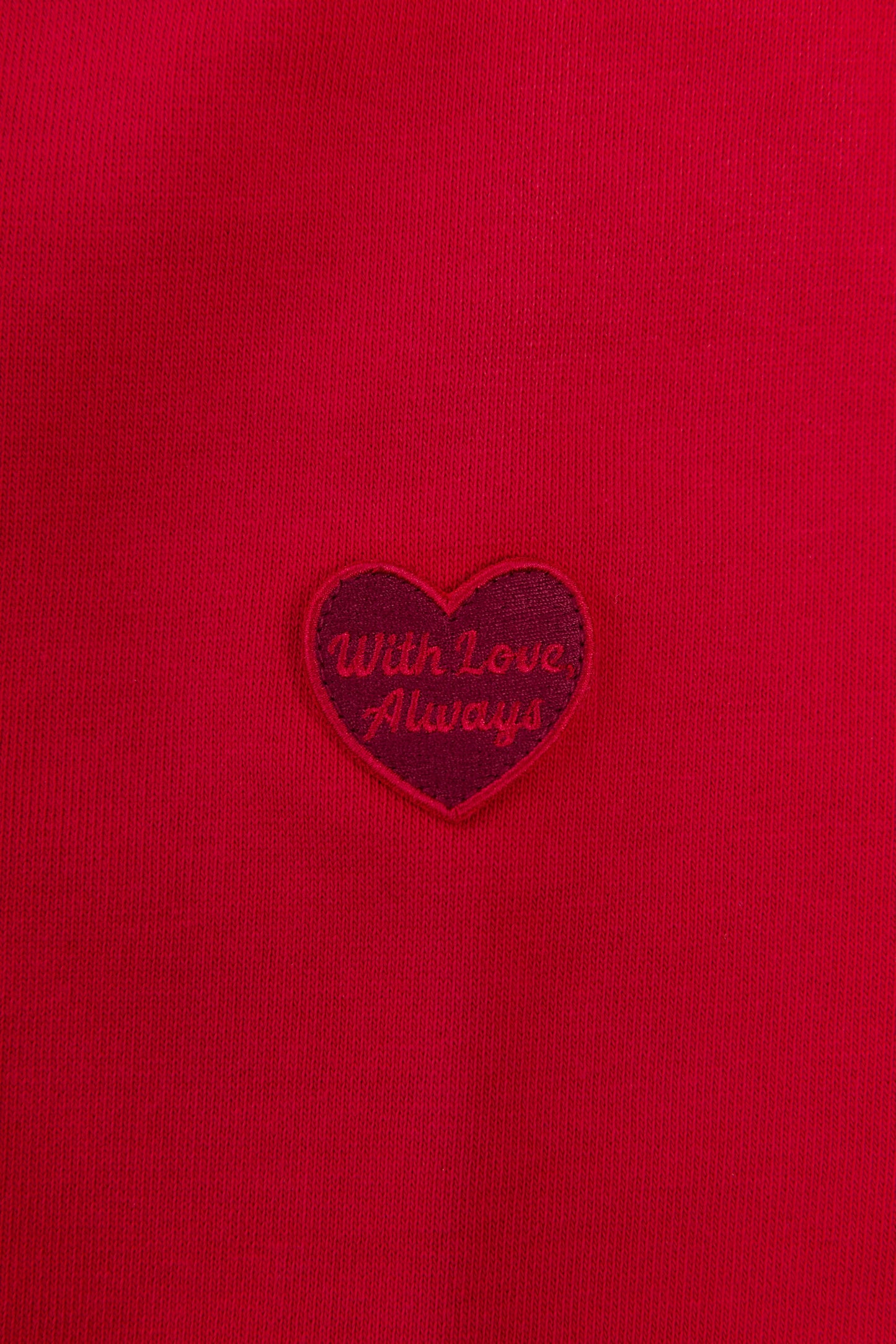 Cropped Zip-Up Hoodie in Hot Red