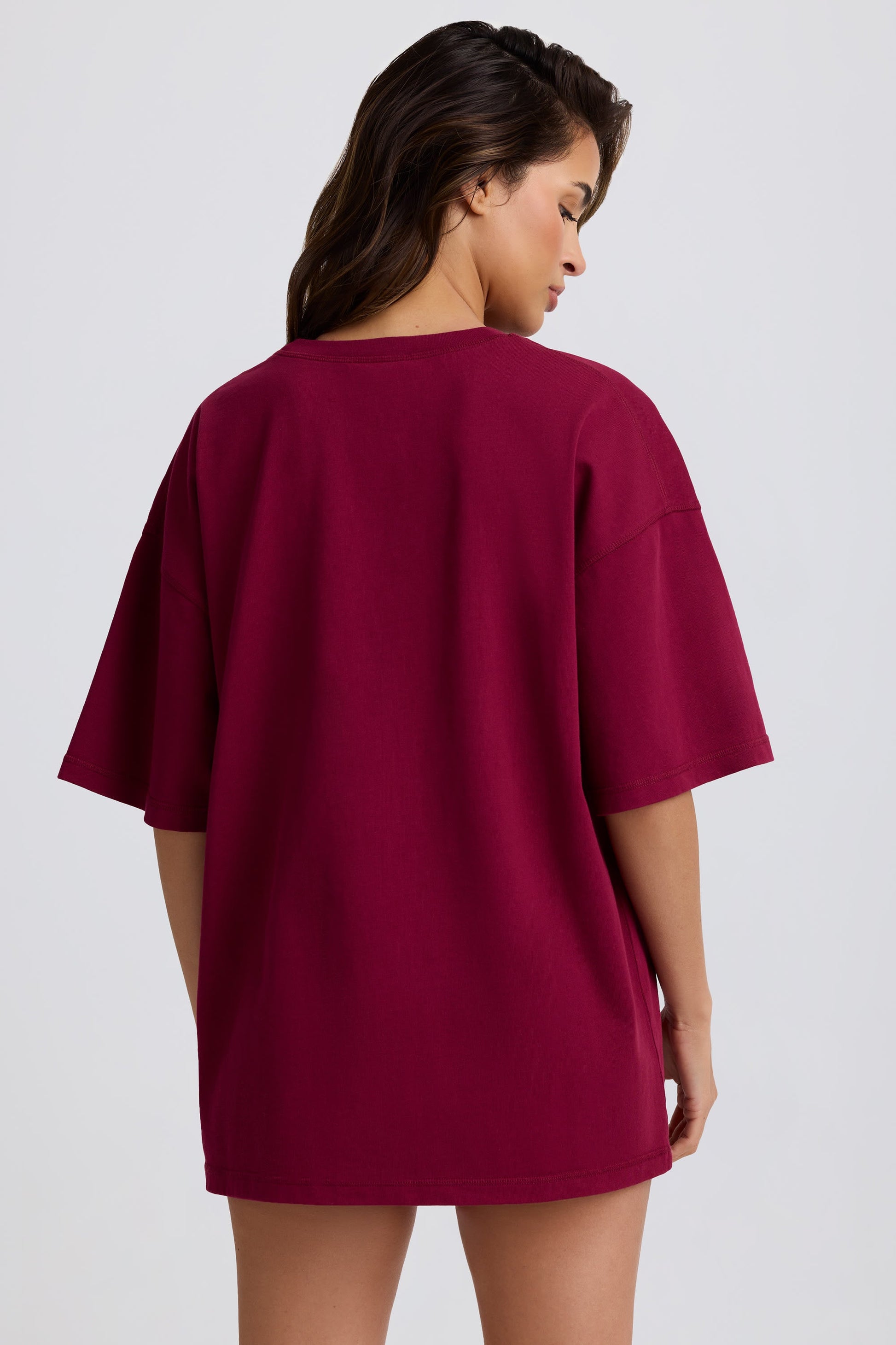 Oversized T-Shirt in Burgundy