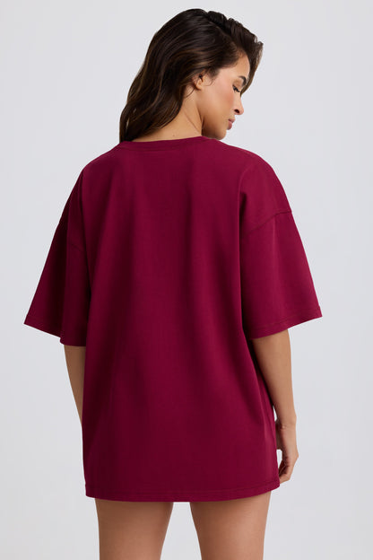 Oversized T-Shirt in Burgundy