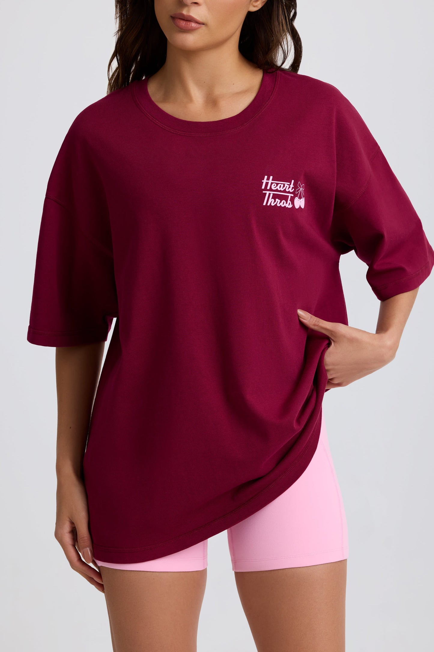 Oversized T-Shirt in Burgundy