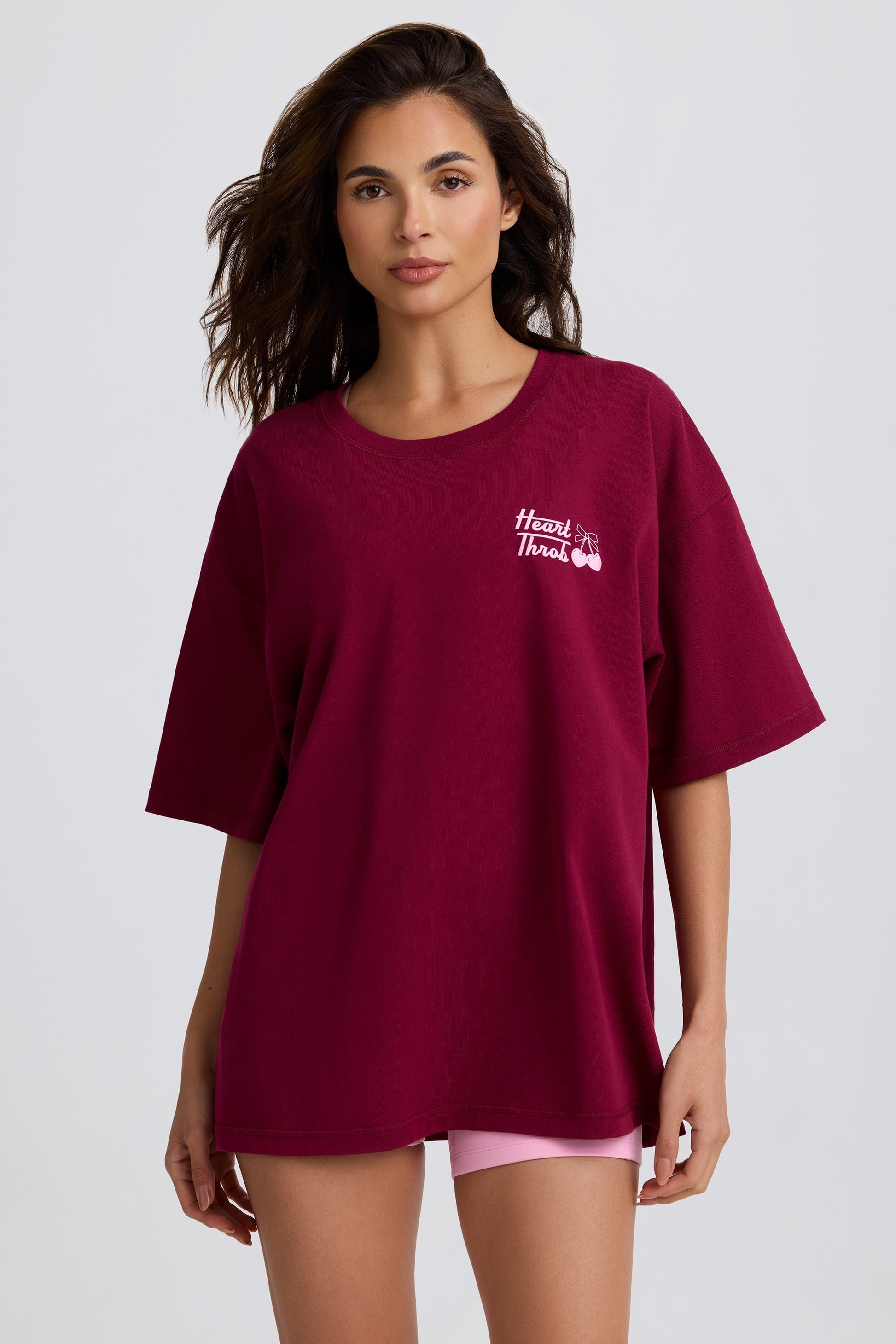 Oversized T-Shirt in Burgundy