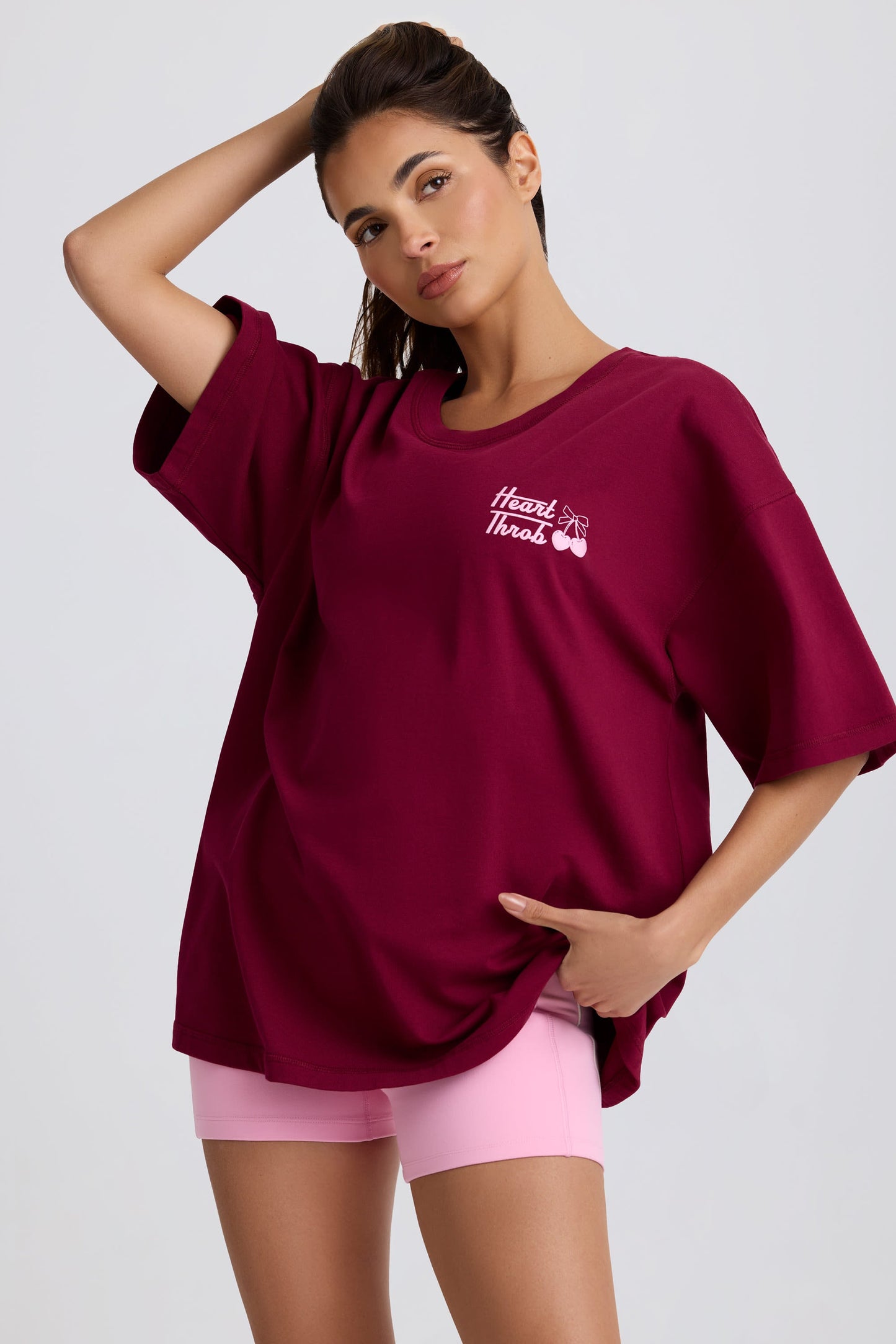Oversized T-Shirt in Burgundy