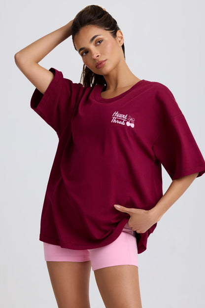 Oversized T-Shirt in Burgundy